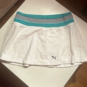 Vintage PUMA terrycloth white athletic skirt size XS